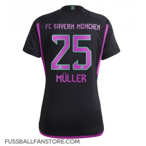 Bayern Munich Thomas Muller #25 Replik Auswärtstrikot Damen 2023-24 Kurzarm